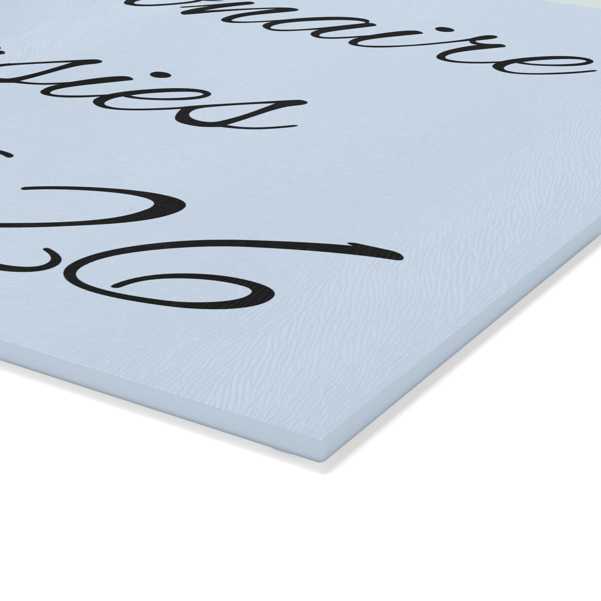 Millionaire Fantasies Est. 2026 Glass Cutting Board | Script Typography