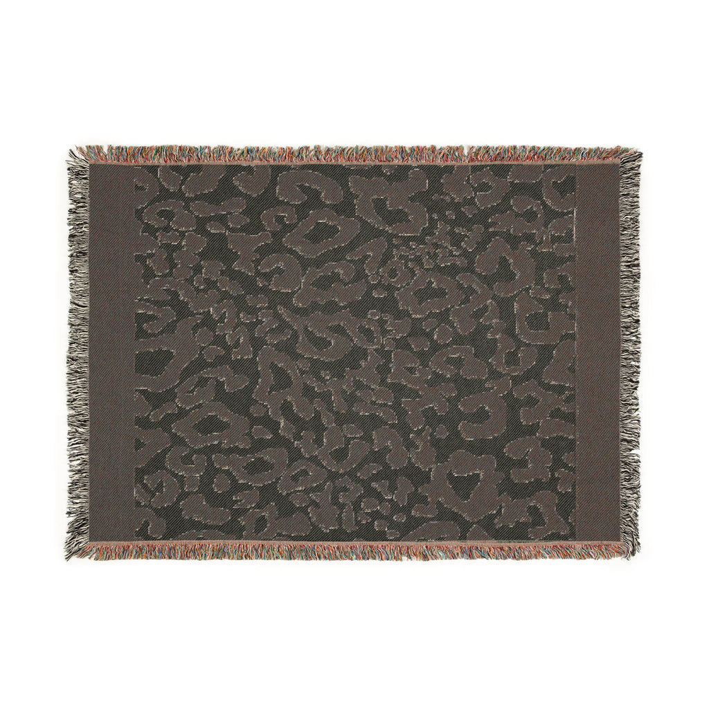 Leopard Print Woven Throw Blanket — Cozy Animal Print Home Decor