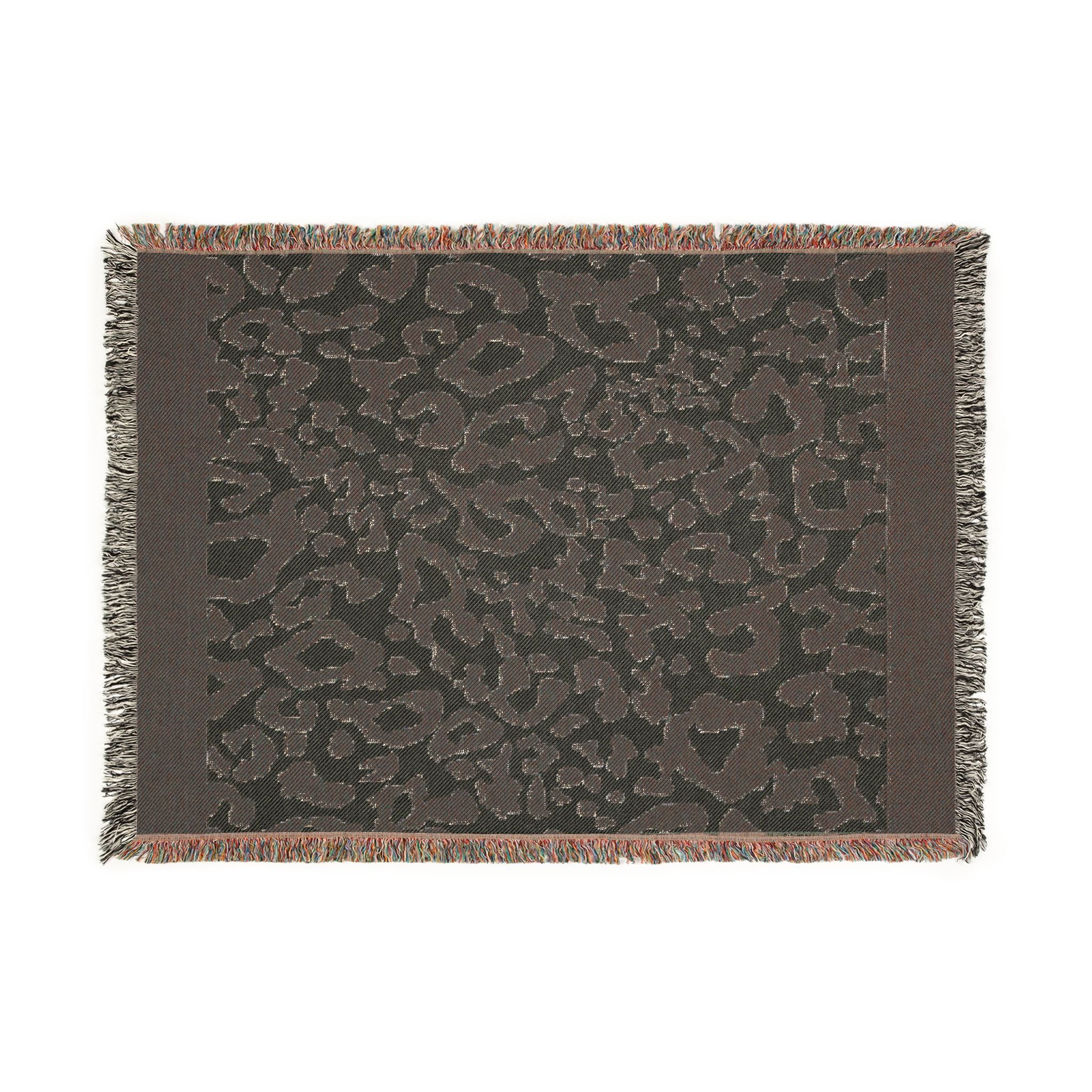 Leopard Print Woven Throw Blanket — Cozy Animal Print Home Decor