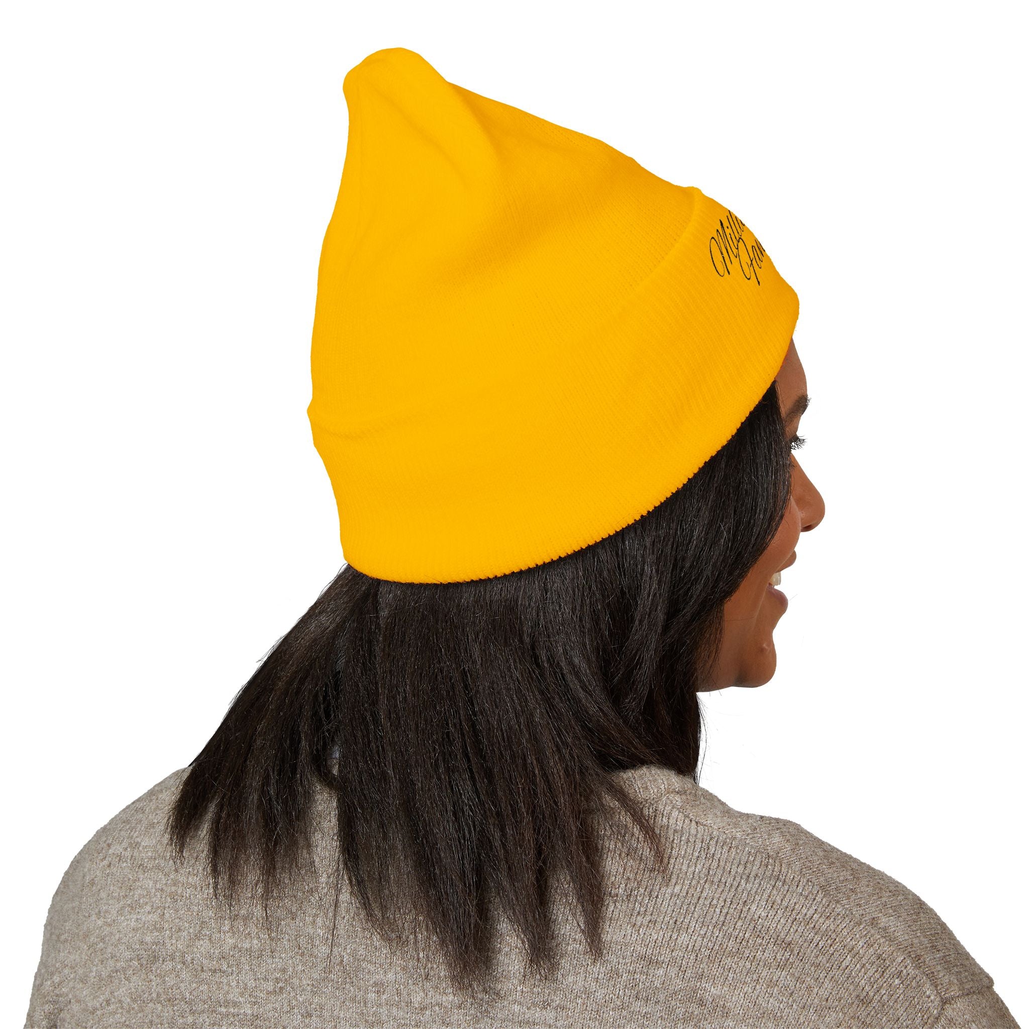Embroidered “Millionaire Fantasies” Cuffed Beanie