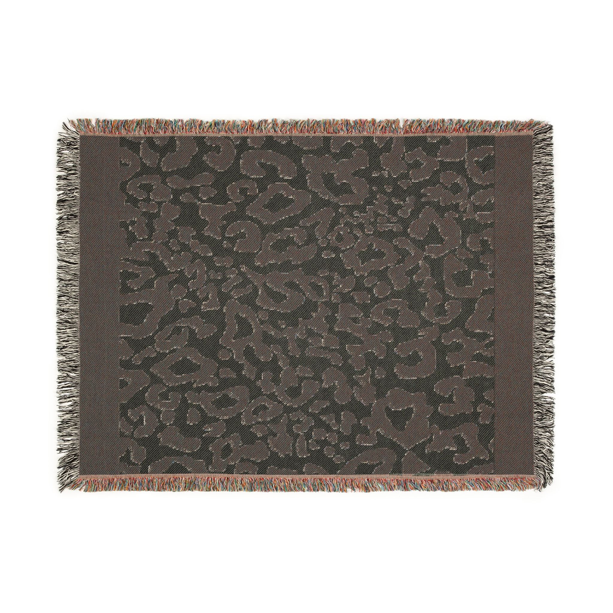 Leopard Print Woven Throw Blanket — Cozy Animal Print Home Decor