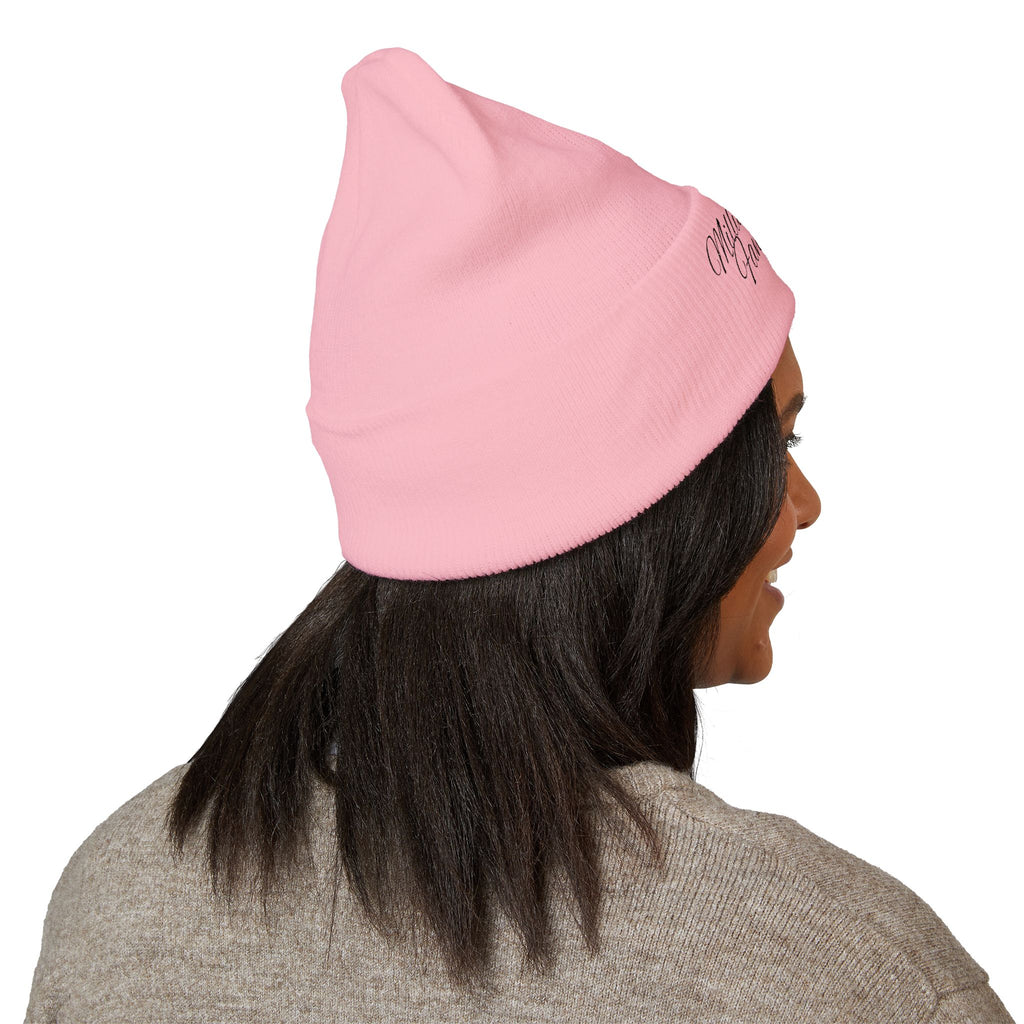 Embroidered “Millionaire Fantasies” Cuffed Beanie