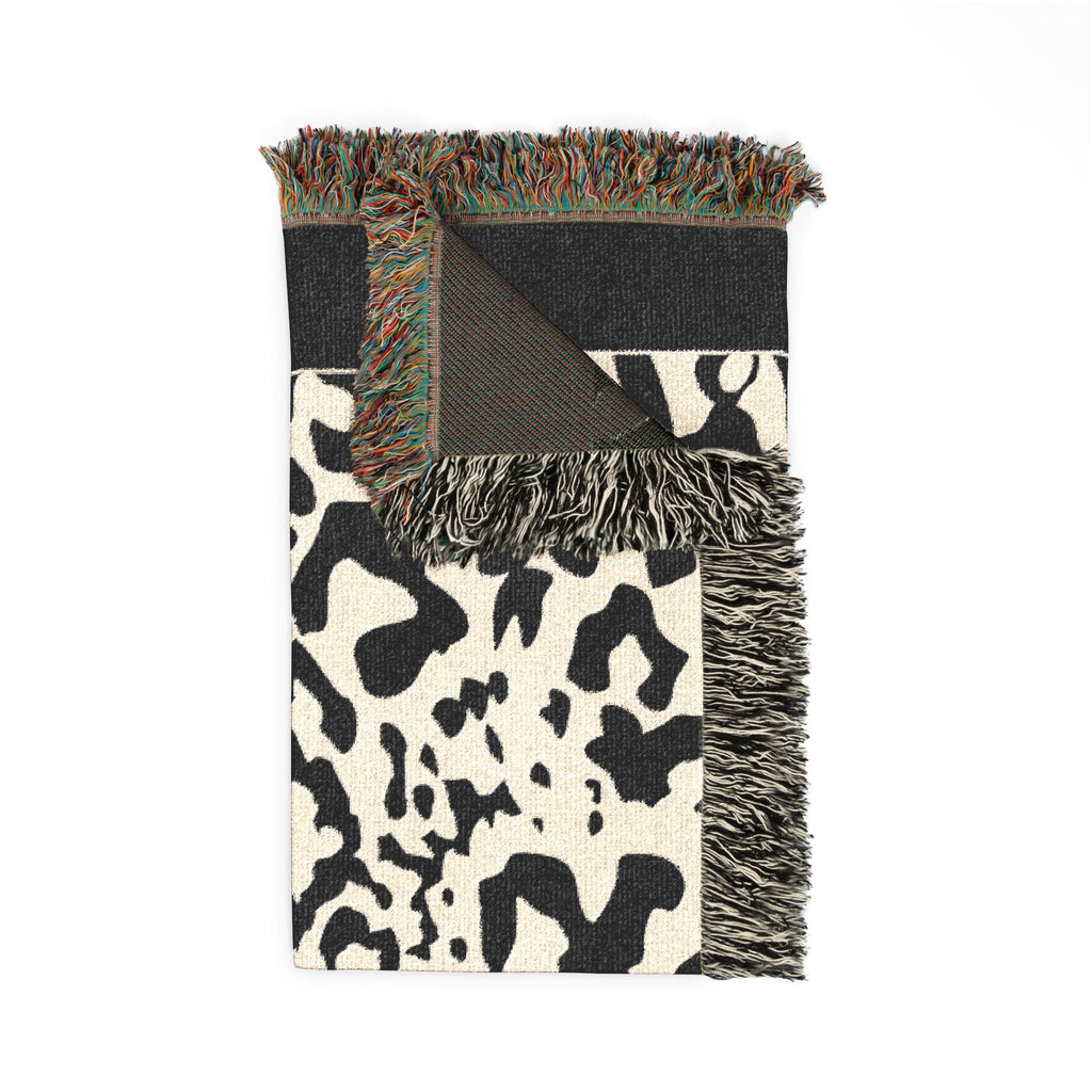 Leopard Print Woven Throw Blanket — Cozy Animal Print Home Decor