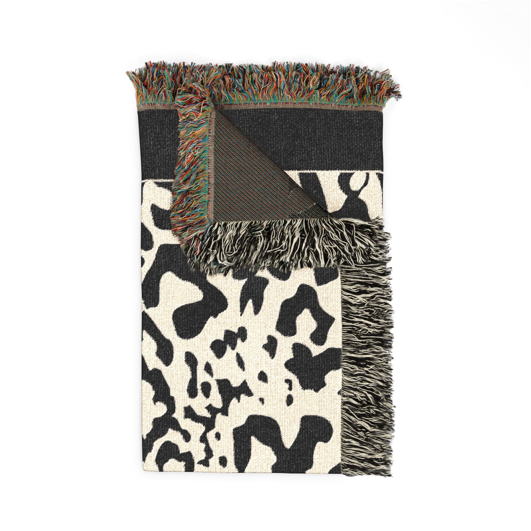 Leopard Print Woven Throw Blanket — Cozy Animal Print Home Decor