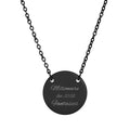 Engravable Circle Necklace — Personalized Round Pendant Necklace (Custom Text)