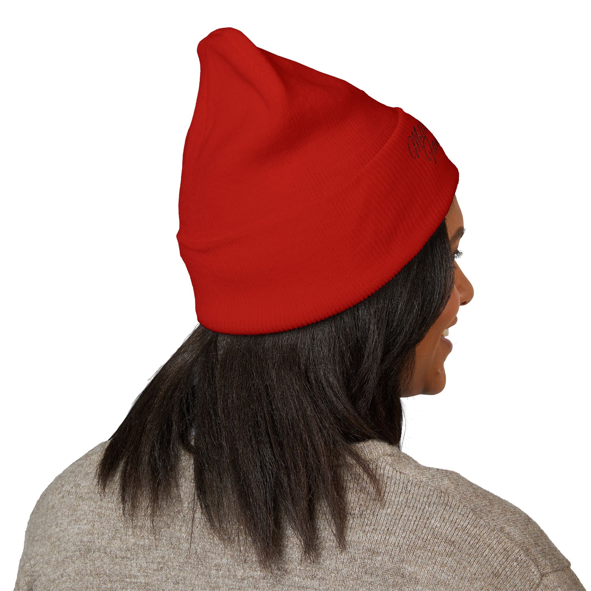 Embroidered “Millionaire Fantasies” Cuffed Beanie