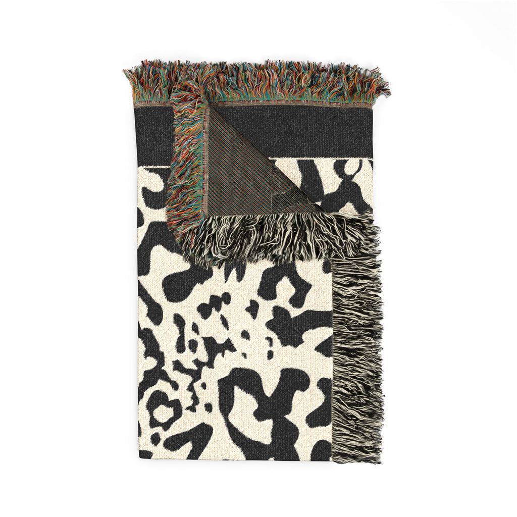 Leopard Print Woven Throw Blanket — Cozy Animal Print Home Decor
