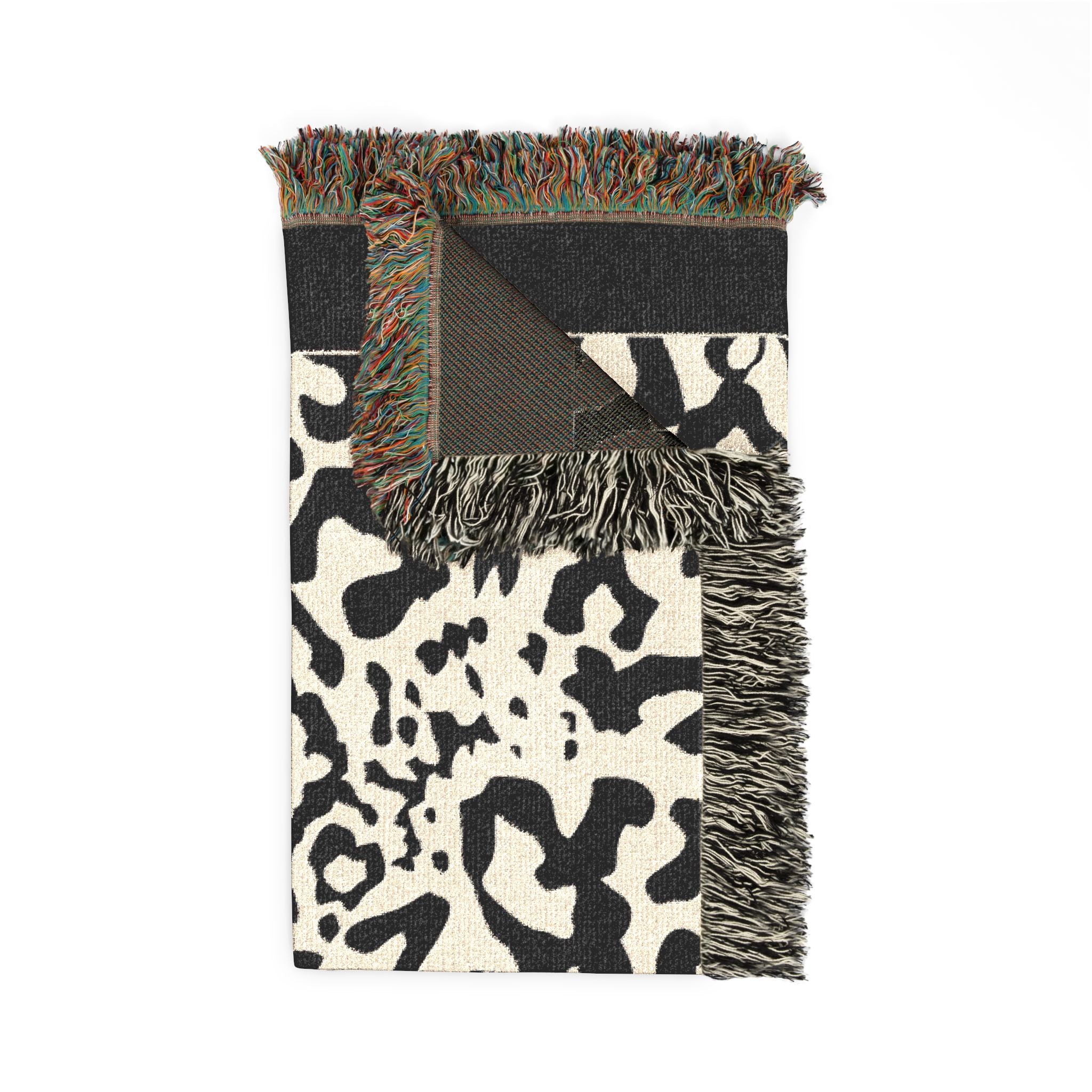 Leopard Print Woven Throw Blanket — Cozy Animal Print Home Decor