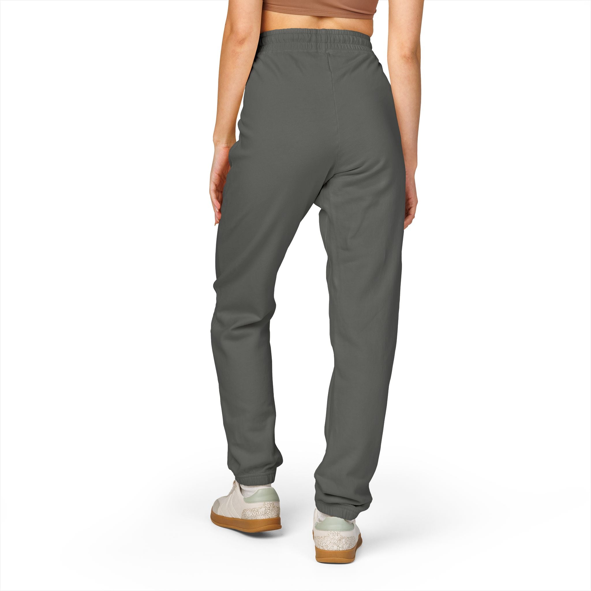 Fleece Sweatpants — Minimal Circular Logo Joggers