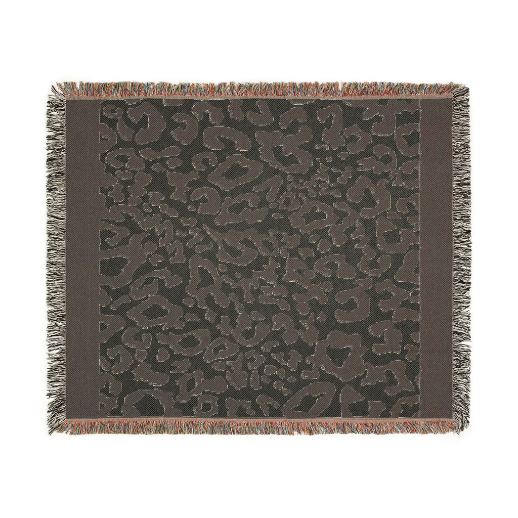 Leopard Print Woven Throw Blanket — Cozy Animal Print Home Decor
