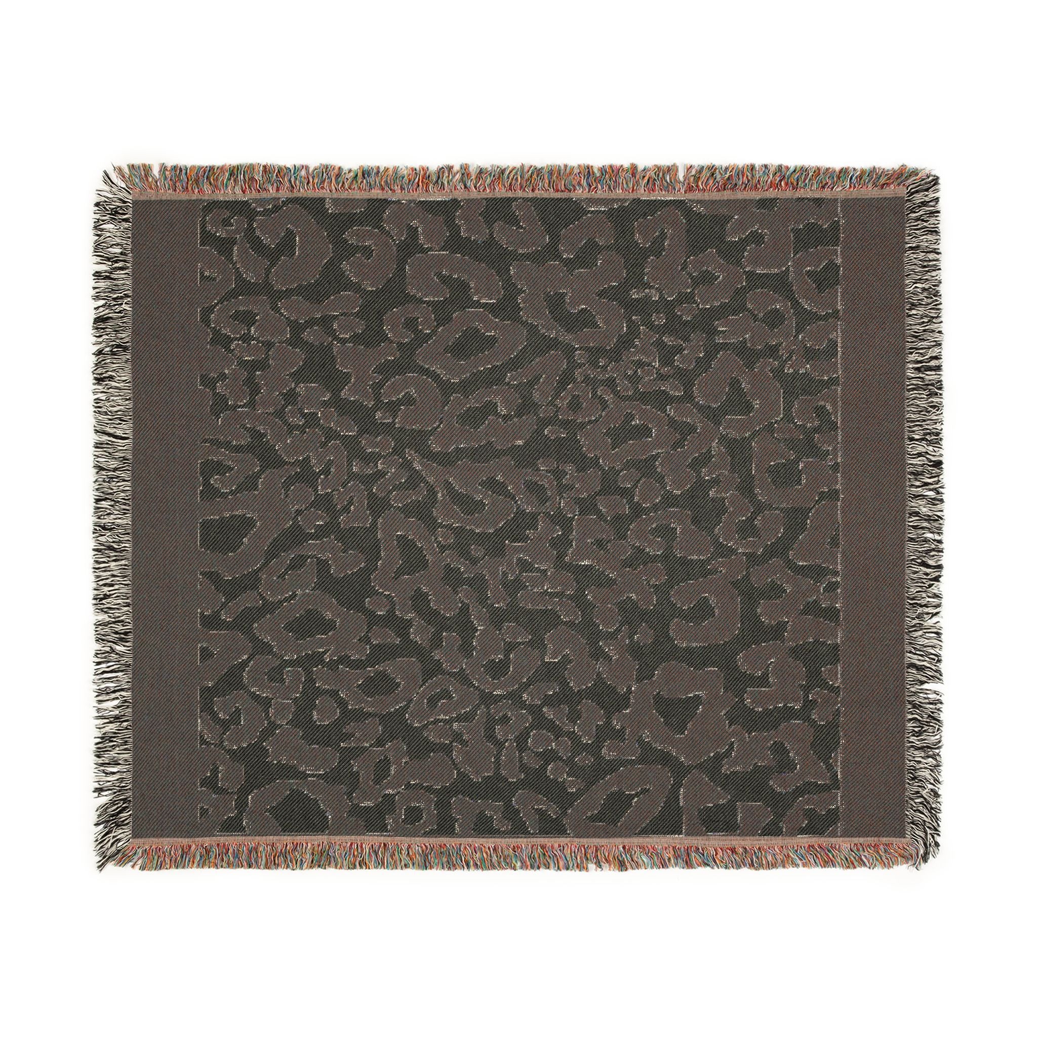 Leopard Print Woven Throw Blanket — Cozy Animal Print Home Decor