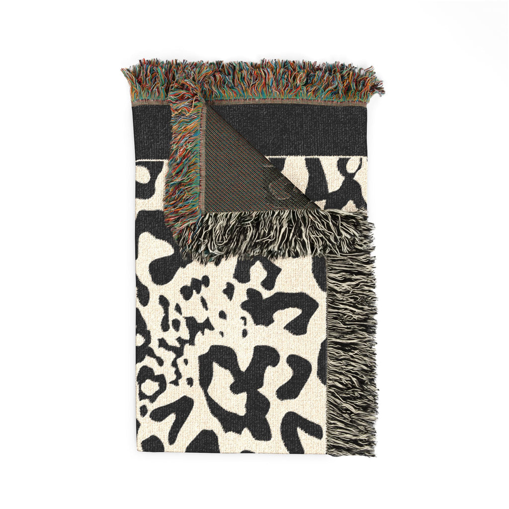 Leopard Print Woven Throw Blanket — Cozy Animal Print Home Decor