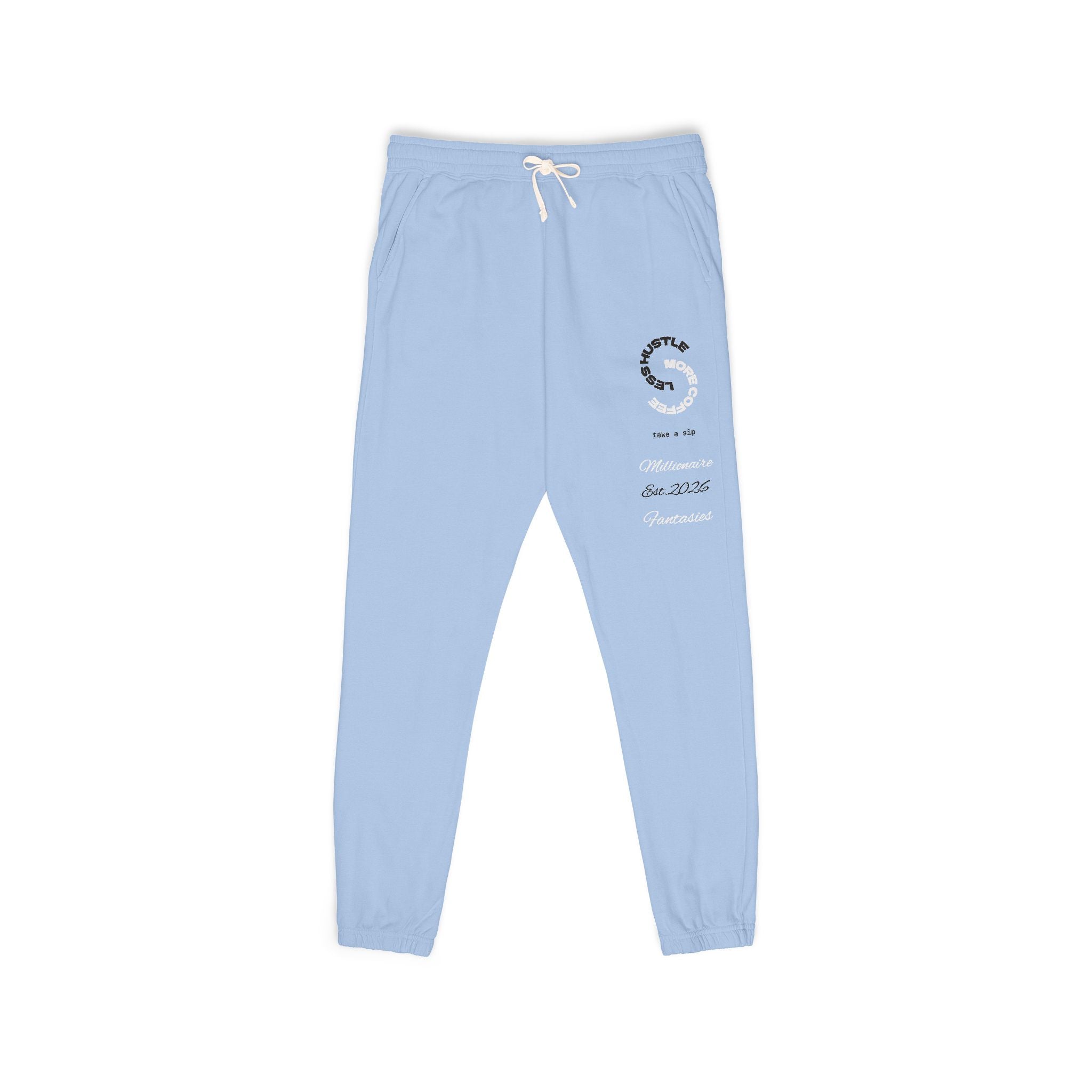 Fleece Sweatpants — Minimal Circular Logo Joggers