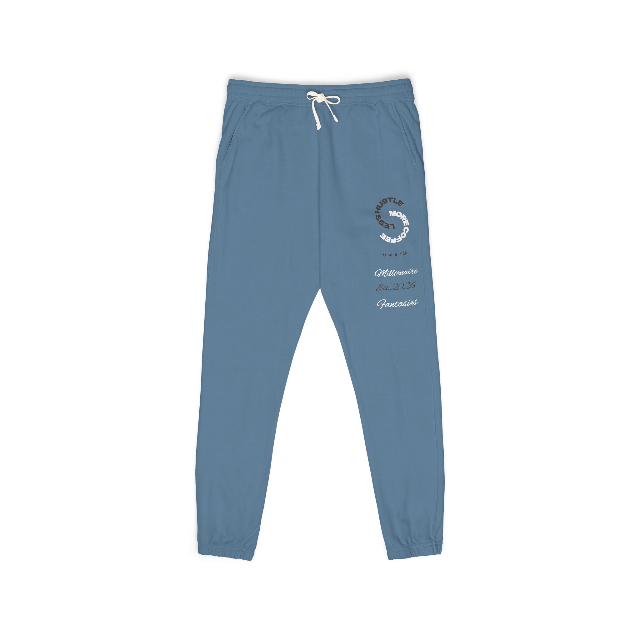 Fleece Sweatpants — Minimal Circular Logo Joggers
